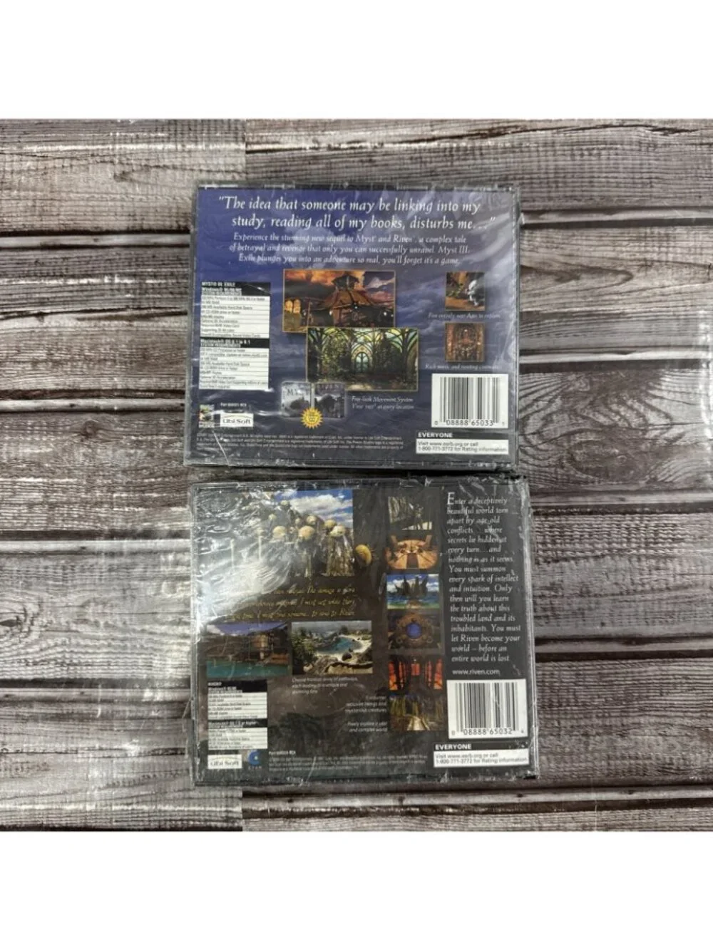 Lot Riven & Myst III 3 Exile PC Ubi Soft 2001 Sealed Brand New